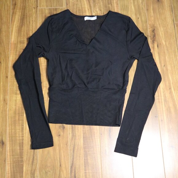Valleygirl Black See-Through Long sleeve; size S - Picture 2 of 2